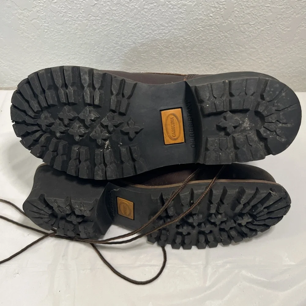 Carolina 1821 Mens 10M Brown Leather Steel Toe Logger 8
